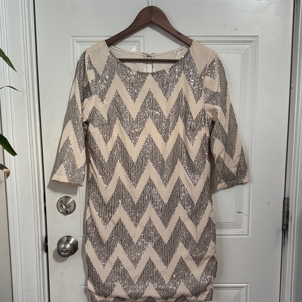 Chevron Sequin Dress